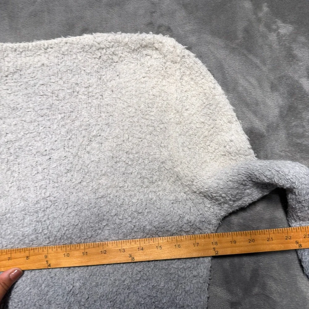 Barone‎ Firenze Cardigan Womens Small Ombre Gray Wool Long Boucle Minimalist